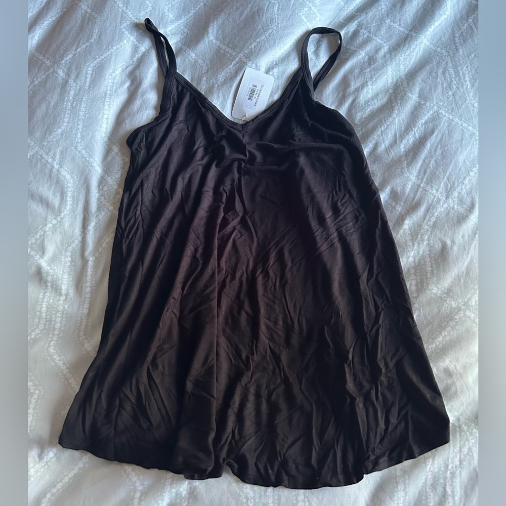 Black Flowy Tank Top - Size Extra Large